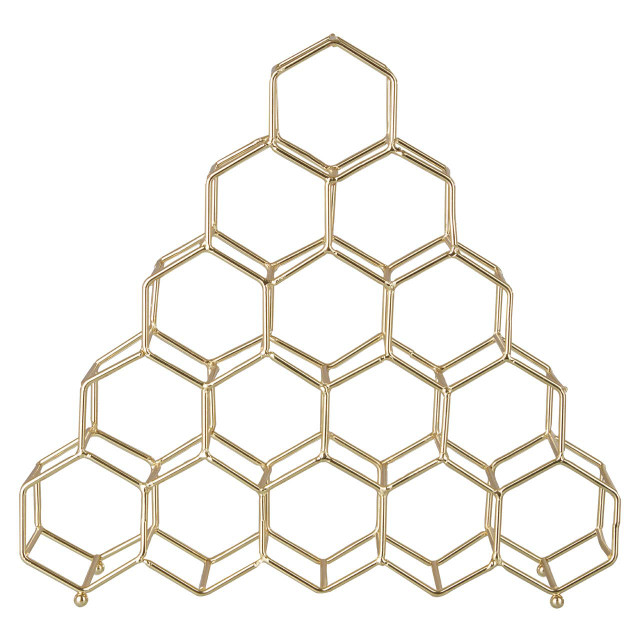 Premier Housewares Vertex 15 Bottle Gold Plated Spice Rack