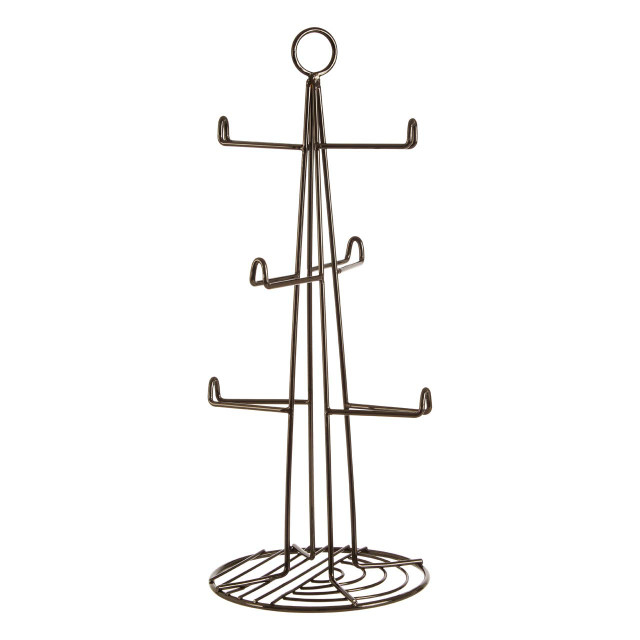 premier housewares Vertex Black Nickel Finish 6 Cup Mug Tree