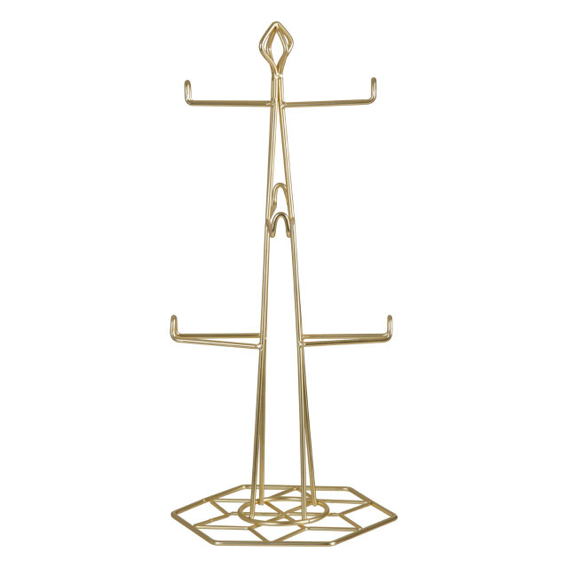 Premier Housewares Vertex Contour Matte Gold Mug Tree