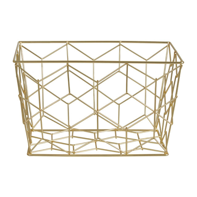 Premier Housewares Vertex Contour Matte Gold Storage Basket