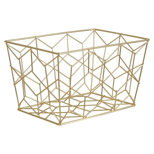 Premier Housewares Vertex Contour Matte Gold Storage Basket