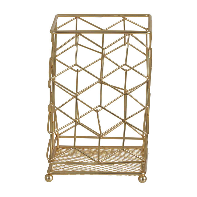 premier housewares Vertex Contour Matte Gold Utensil Holder
