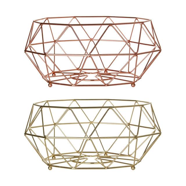 Premier Housewares Vertex Copper Finish Fruit Basket