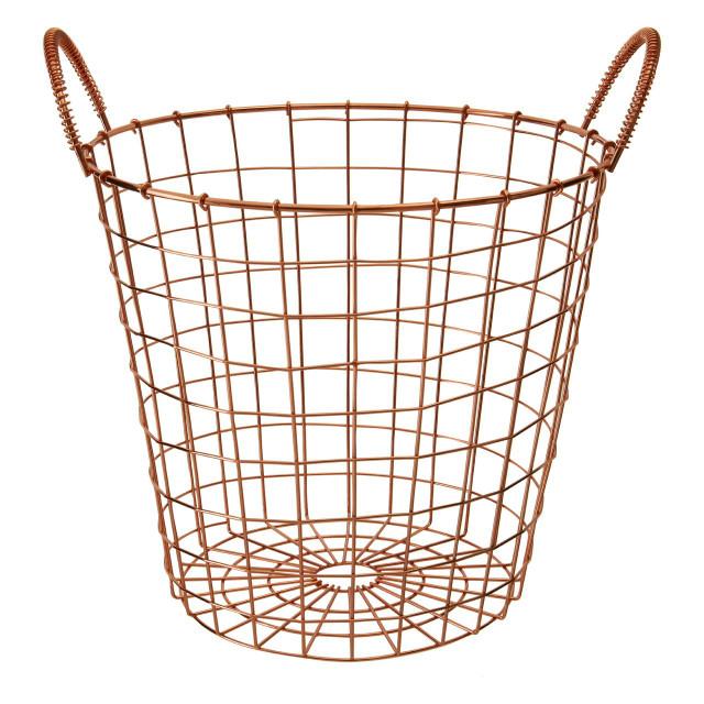 Premier Housewares Vertex Copper Finish Round Wire Basket
