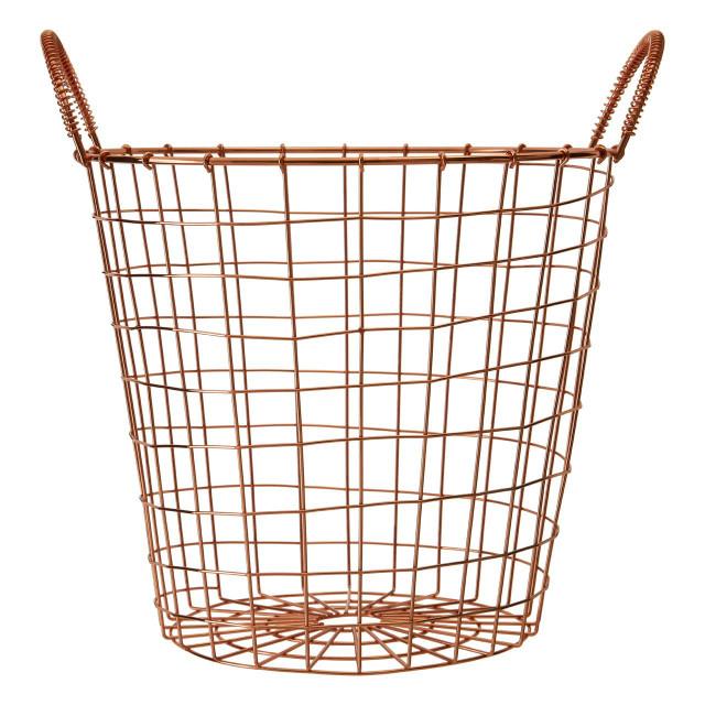 premier housewares Vertex Copper Finish Round Wire Basket