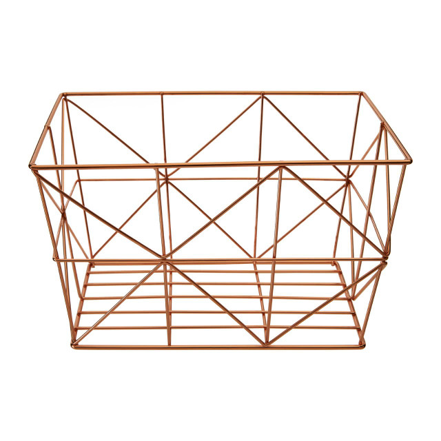 Premier Housewares Vertex Copper Finish Tapered Wire Basket