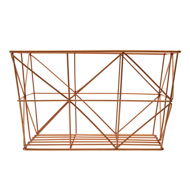 premier housewares Vertex Copper Finish Tapered Wire Basket
