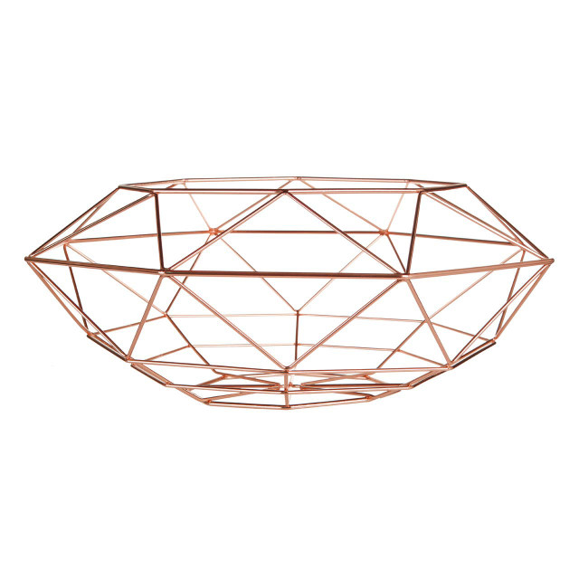 premier housewares Vertex Copper Finish Wide Fruit Basket