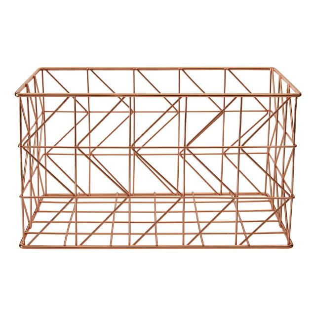 Premier Housewares Vertex Copper Finish Zigzag Wire Basket