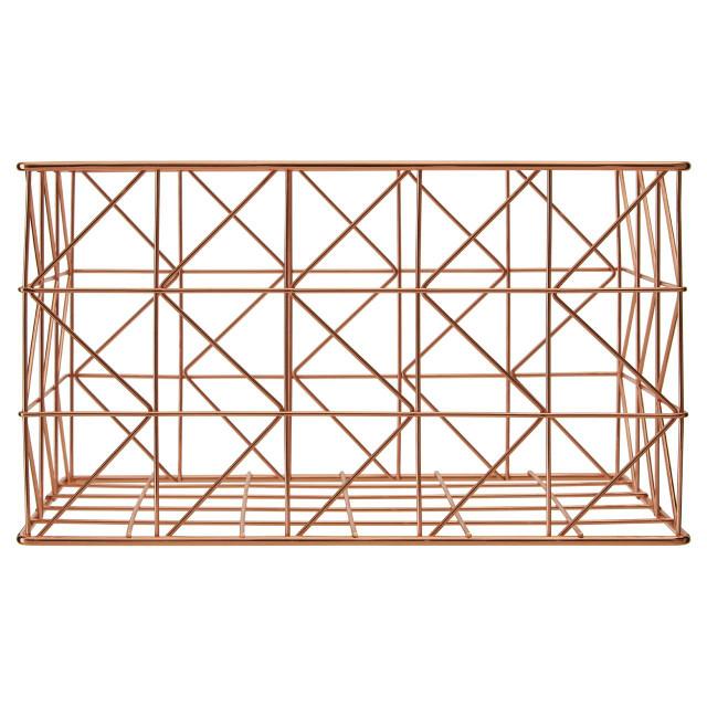 premier housewares Vertex Copper Finish Zigzag Wire Basket