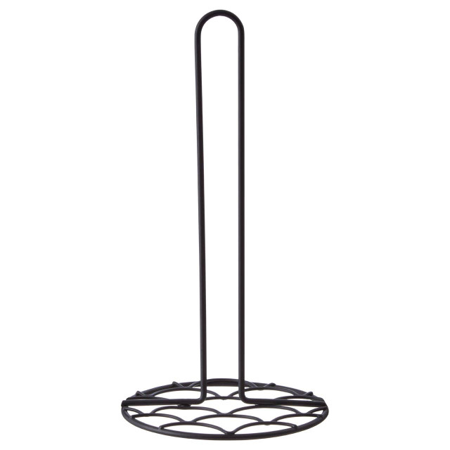 premier housewares Vertex Deco Matt Black Kitchen Roll Holder