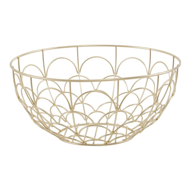 premier housewares Vertex Deco Matte Gold Fruit Basket