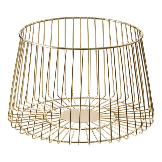 Premier Housewares Vertex Deco Matte Gold Large Fruit Basket
