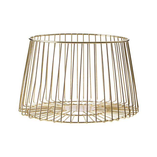 premier housewares Vertex Deco Matte Gold Large Fruit Basket