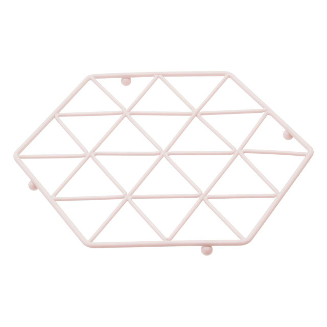 Premier Housewares Vertex Pink Finish Hexagonal Trivet