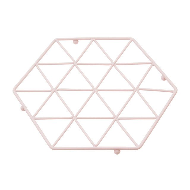 Premier Housewares Vertex Pink Finish Hexagonal Trivet