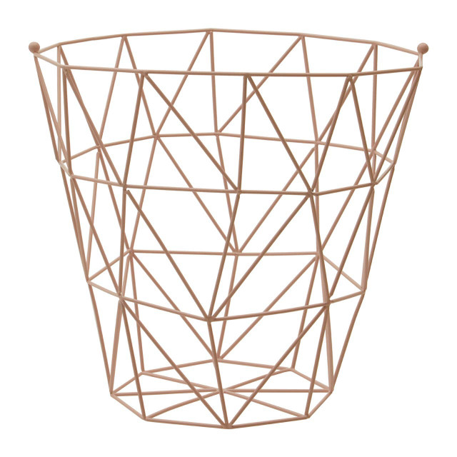 Premier Housewares Vertex Pink Finish Storage Basket