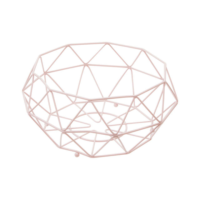 Premier Housewares Vertex Pink Fruit Basket With Ball Feet
