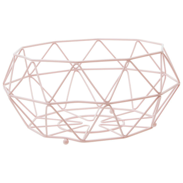 premier housewares Vertex Pink Fruit Basket with Ball Feet