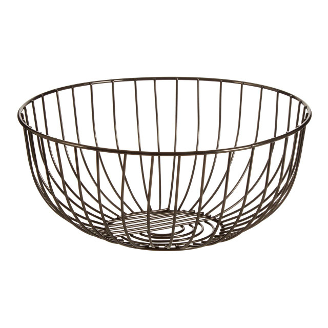 Premier Housewares Vertex Round Black Nickel Finish Fruit Basket