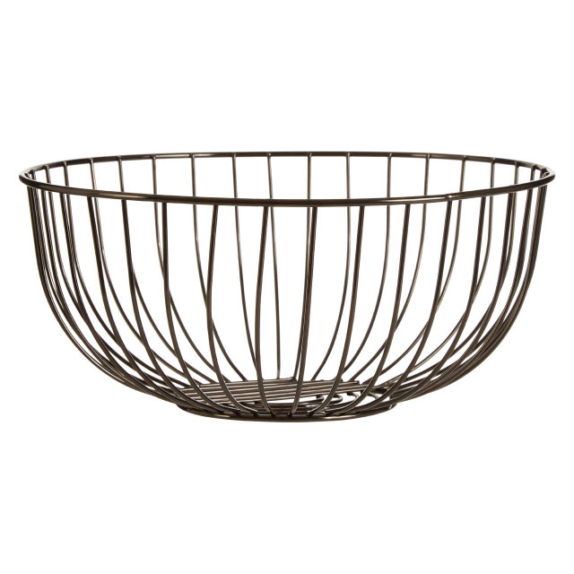 premier housewares Vertex Round Black Nickel Finish Fruit Basket