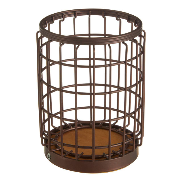 Premier Housewares Vertex Round Bronze Coated Utensil Holder