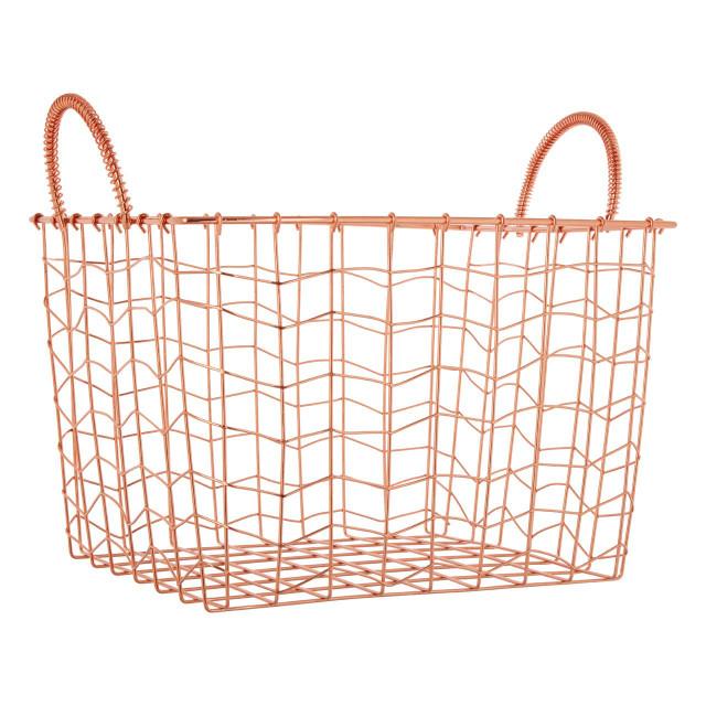 Premier Housewares Vertex Wavy Grid Rectangular Wire Basket