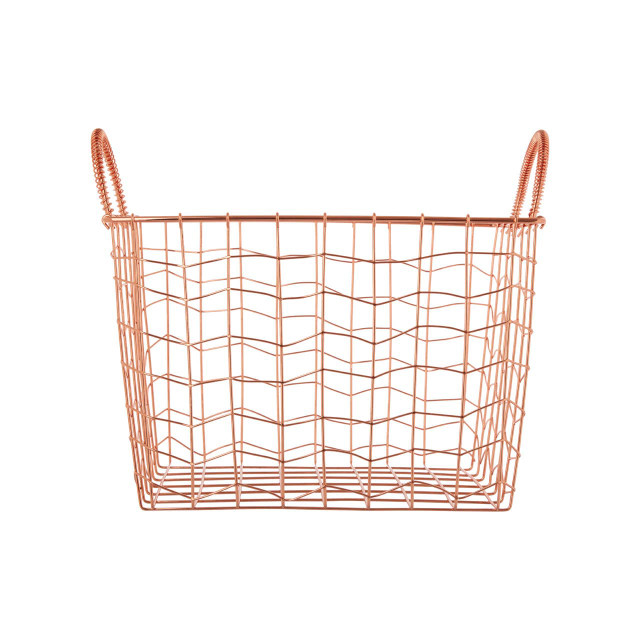 premier housewares Vertex Wavy Grid Rectangular Wire Basket