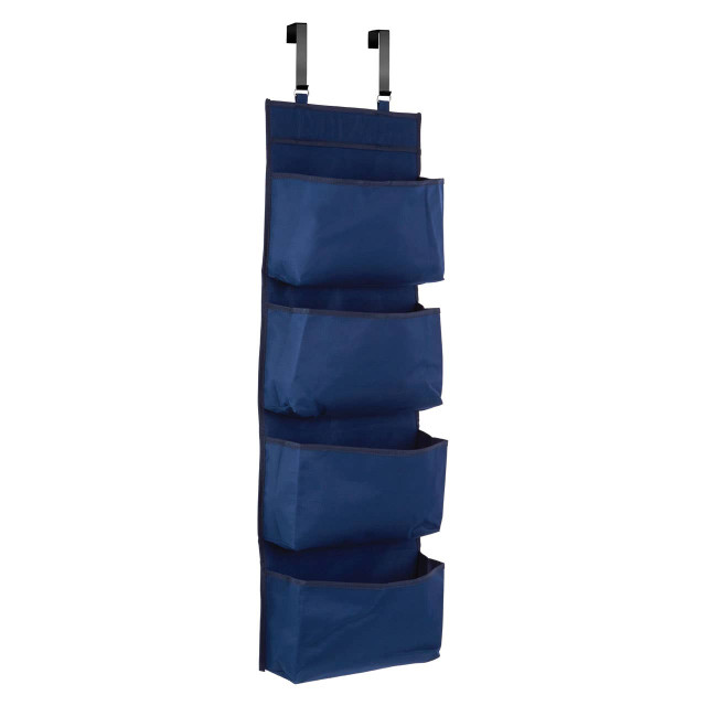 Premier Housewares Verti 4 Tier Dark Blue Over Door Hanging Organiser