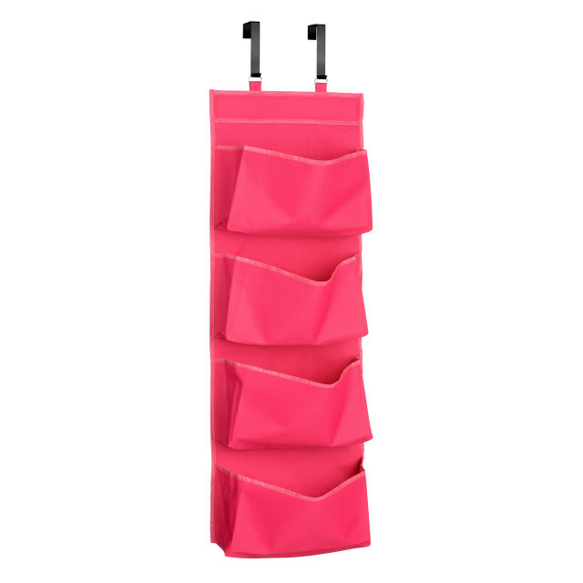 premier housewares Verti Over Door Hot Pink 4 Tier Hanging Organiser