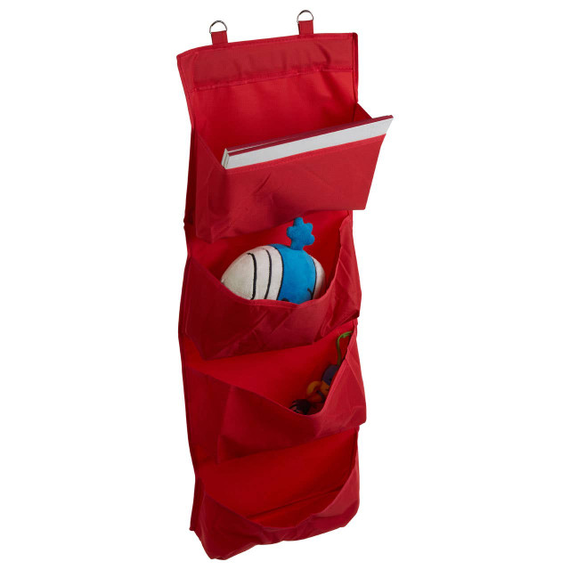 Premier Housewares Verti Over Door Red 4 Tier Hanging Organiser