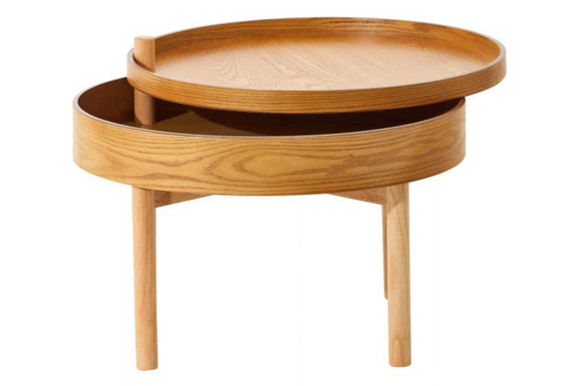 Premier Housewares Viborg Revolving Top Side Table With Storage