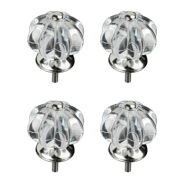 premier housewares Victorian Style Set of 4 Clear Acrylic Drawer Knobs