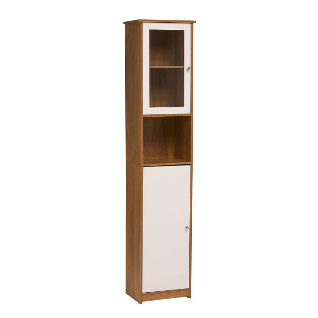 Premier Housewares Vida 2 Door Oak Effect Floor Standing Cabinet