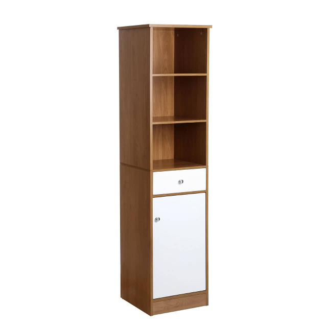 Premier Housewares Vida Oak Effect Floor Standing Cabinet