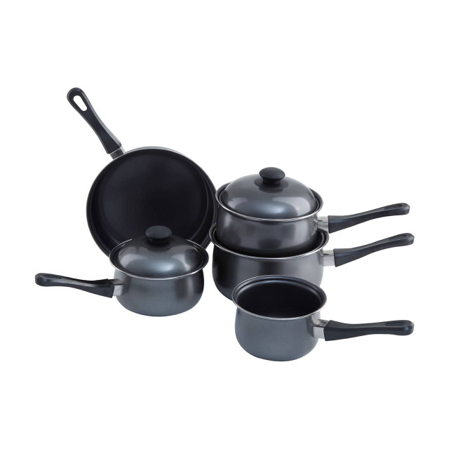 Premier Housewares Viggo Grey Non Stick 5 Piece Cookware Set