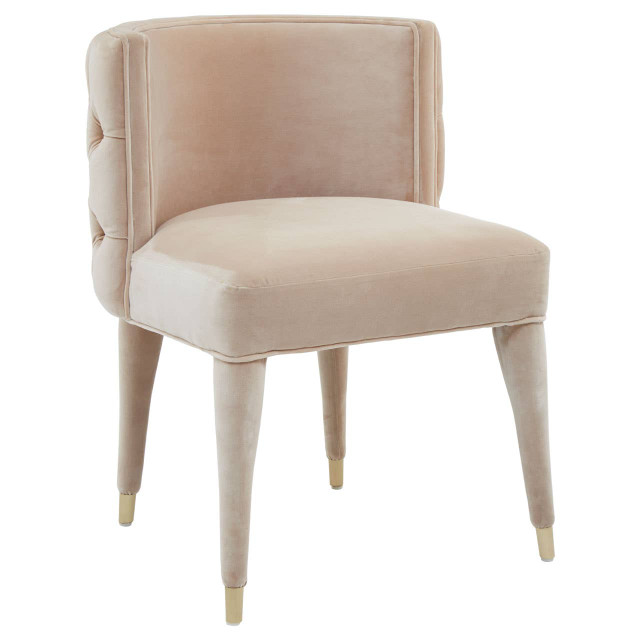Premier Housewares Villi Beige Tufted Backrest Chair