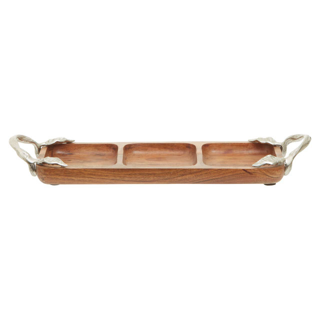 Premier Housewares Vine Acacia Wood 3 Section Serving Dish
