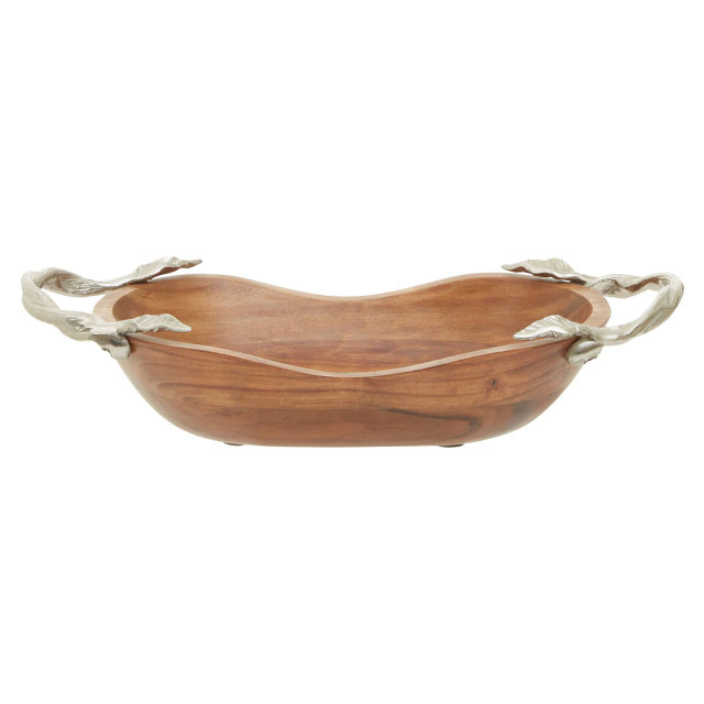 premier housewares Vine Acacia Wood Large Oval Bowl
