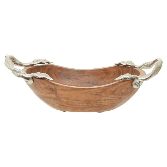 premier housewares Vine Acacia Wood Small Oval Bowl