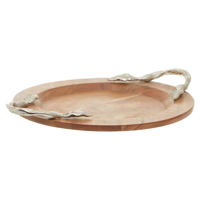 Premier Housewares Vine Acacia Wood Small Round Tray