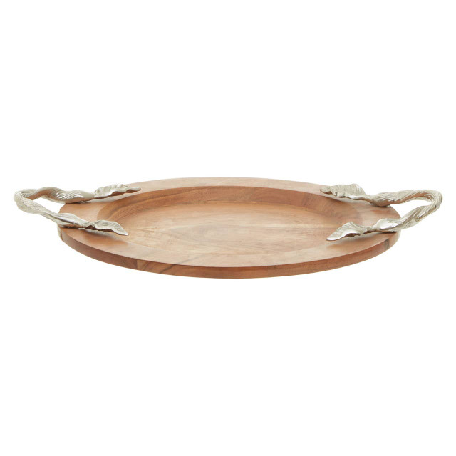 premier housewares Vine Acacia Wood Small Round Tray
