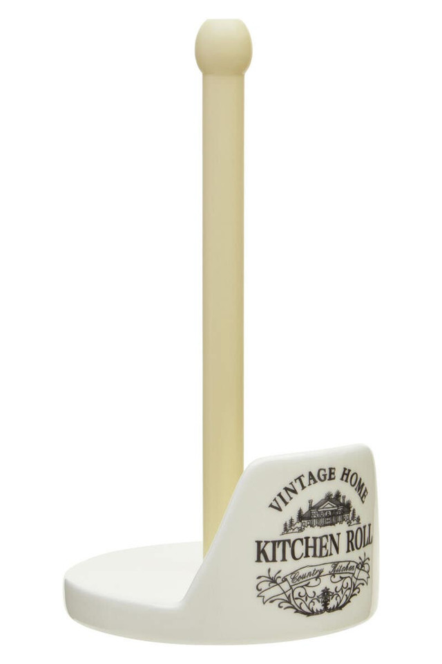premier housewares Vintage Home Cream Kitchen Roll Holder