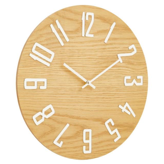 Premier Housewares Vitus Natural Wood Effect Wall Clock