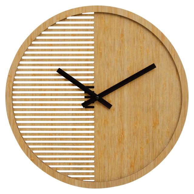 premier housewares Vitus Small Wooden Effect Wall Clock