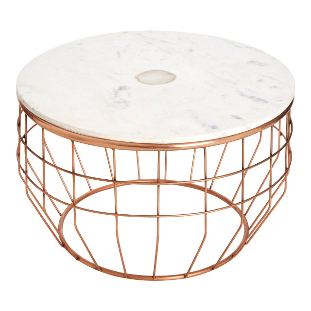 Premier Housewares Vizzini White Marble Coffee Table