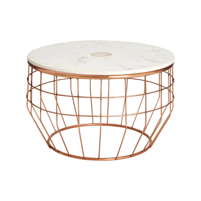 premier housewares Vizzini White Marble Coffee Table