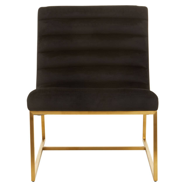 Premier Housewares Vogue Black And Gold Lounge Chair