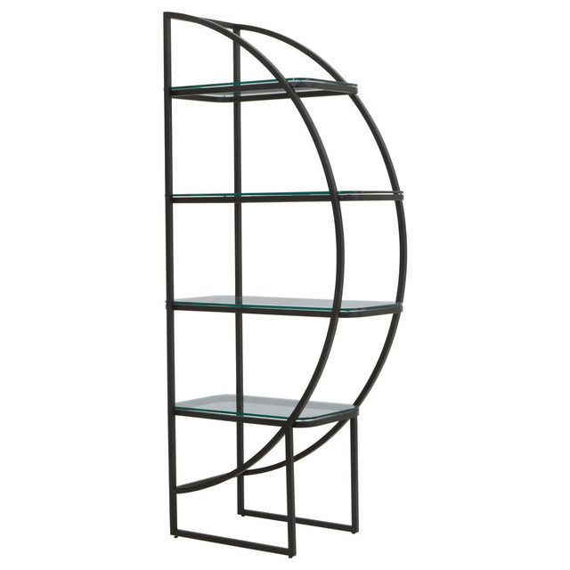 Premier Housewares Vogue Right Half Moon Black Shelf Unit