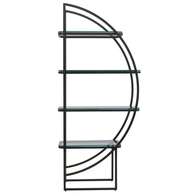 premier housewares Vogue Right Half Moon Black Shelf Unit
